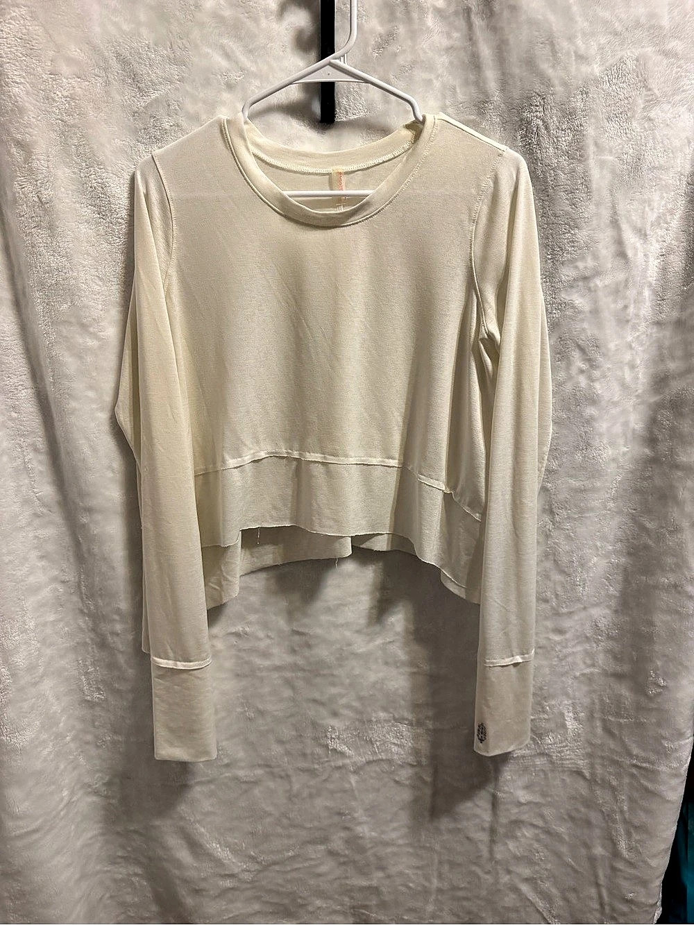 Free People Movement Long Sleeve Tempo Top in Cream